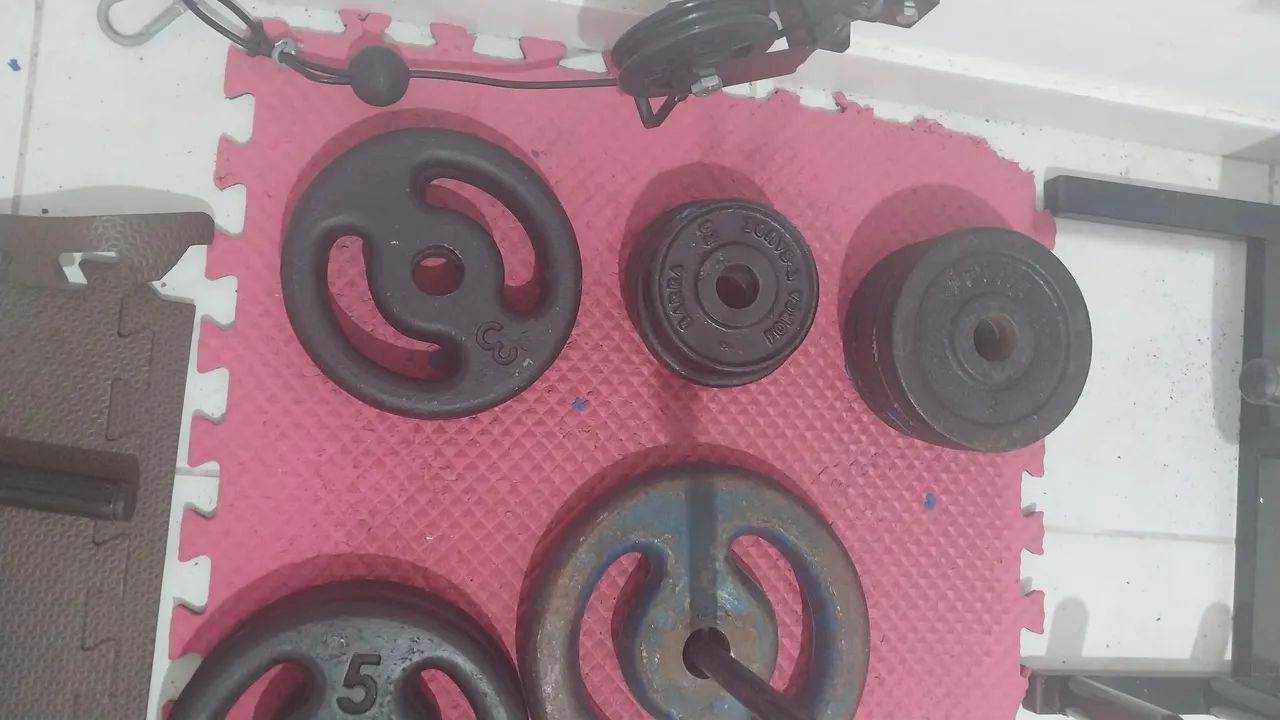 Anilhas peso musculação exercícios 