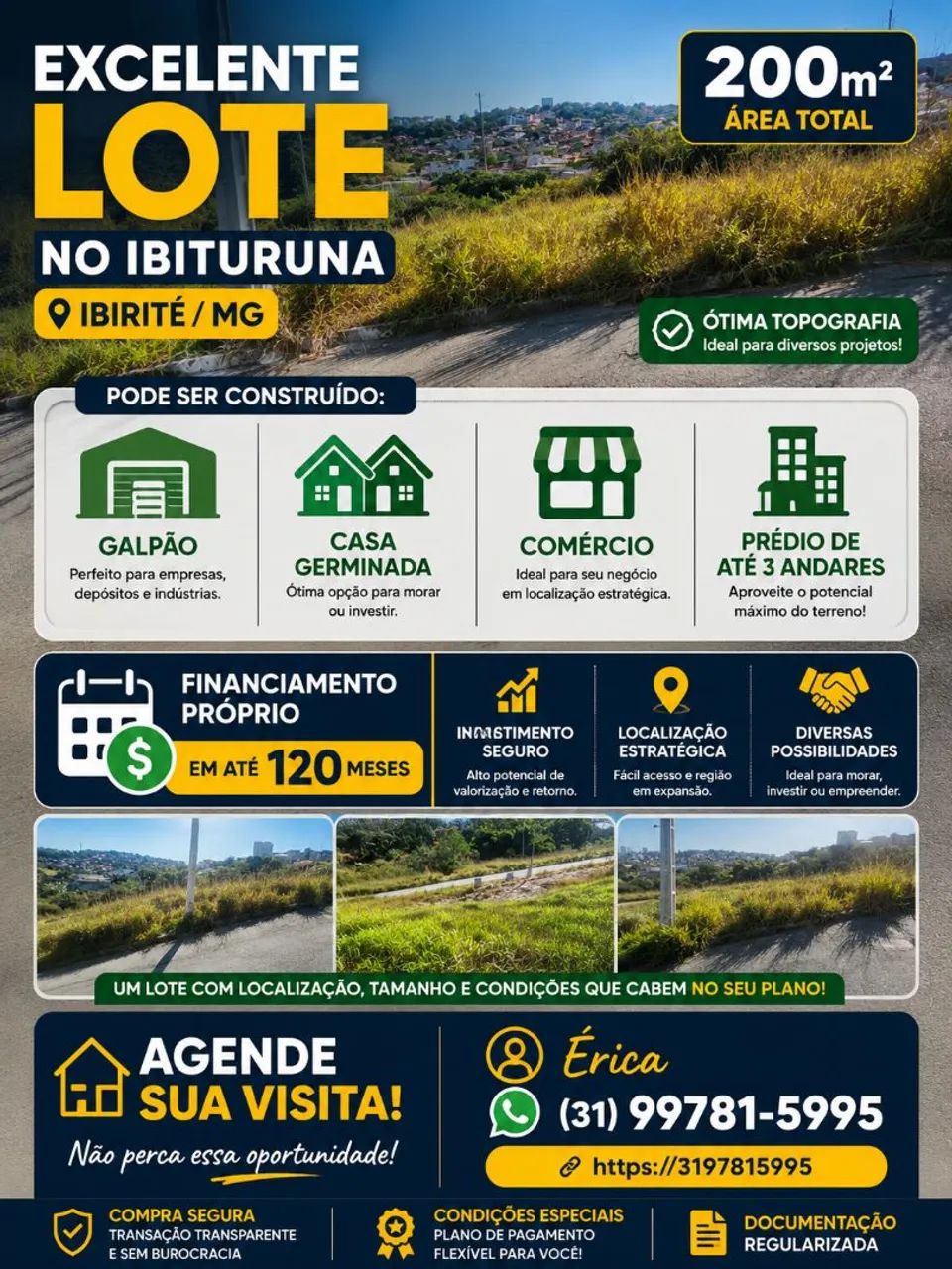 Lote em Ibirité,  financiamento próprio 