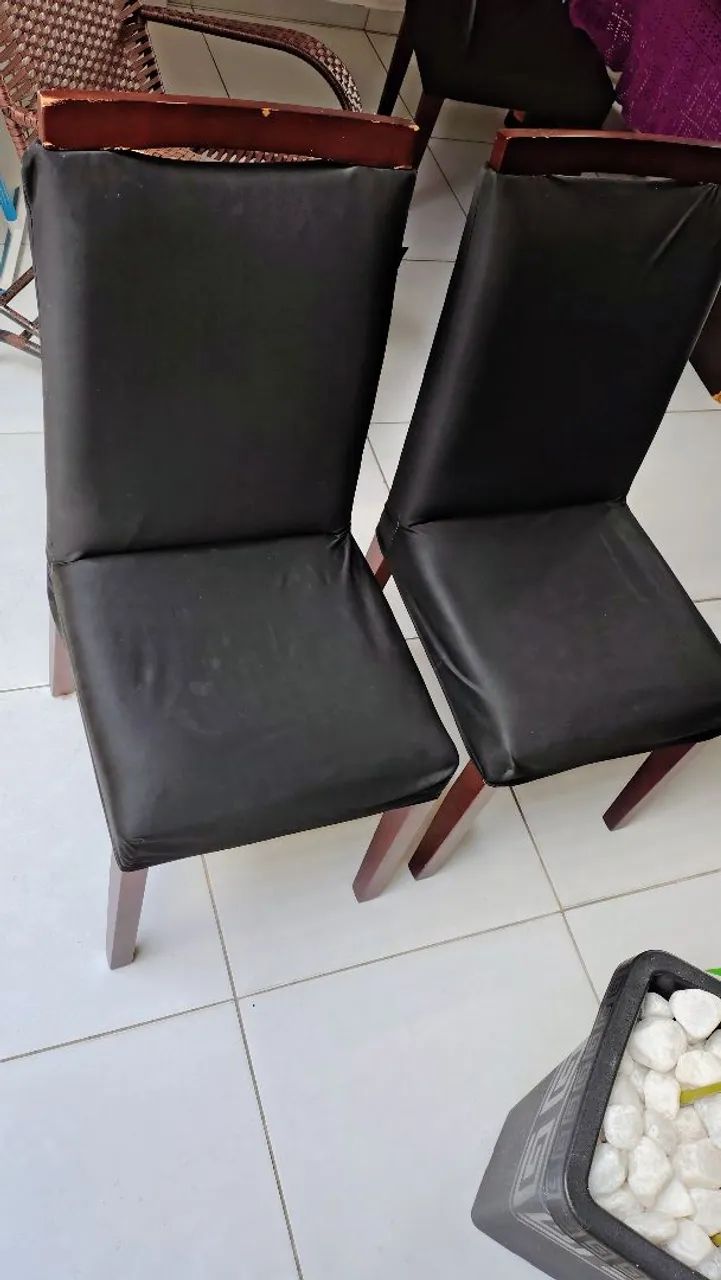 Mesa retangular 6 cadeiras com vidro - Foto 5
