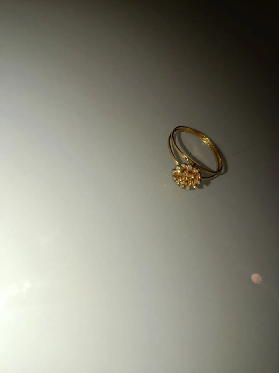 ANEL CHUVEIRINHO EM OURO 18K COM BRILHANTES - Foto 2