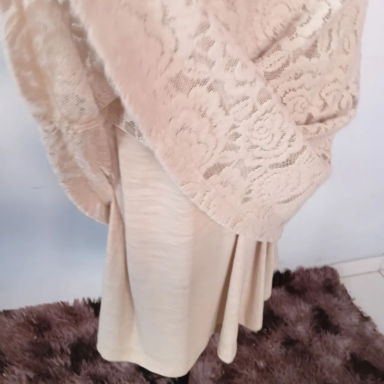 Vestido tule bege - Foto 3