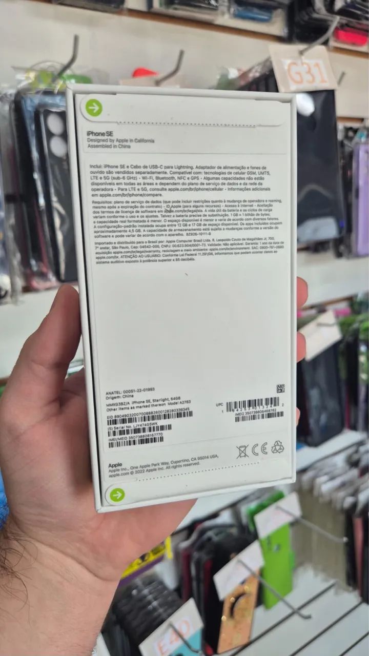 iPhone SE 3ª Geração 64GB Starlight - Novo Lacrado - Celulares e