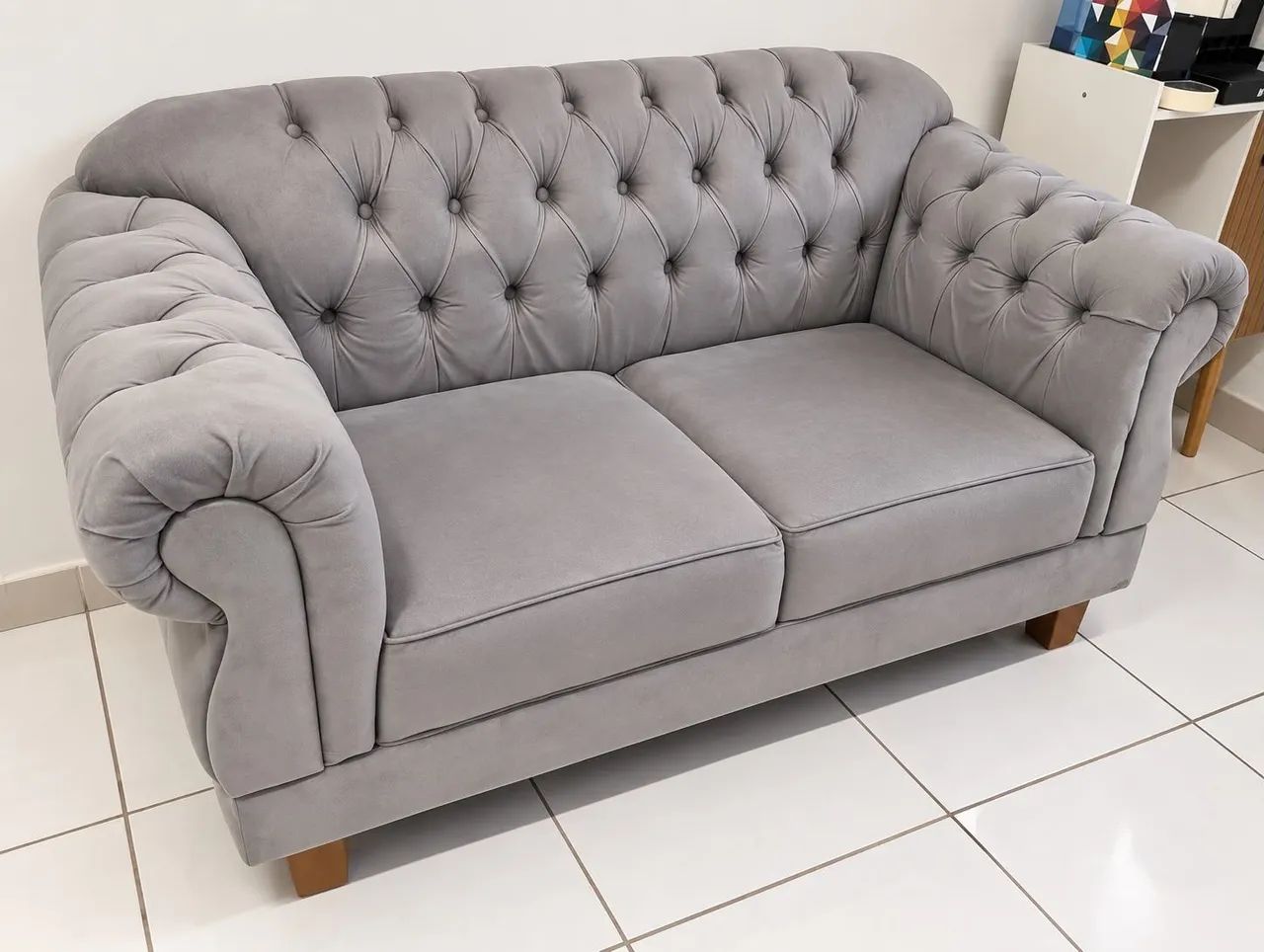 Jogo de sofa chesterfield semi-novo - Foto 3