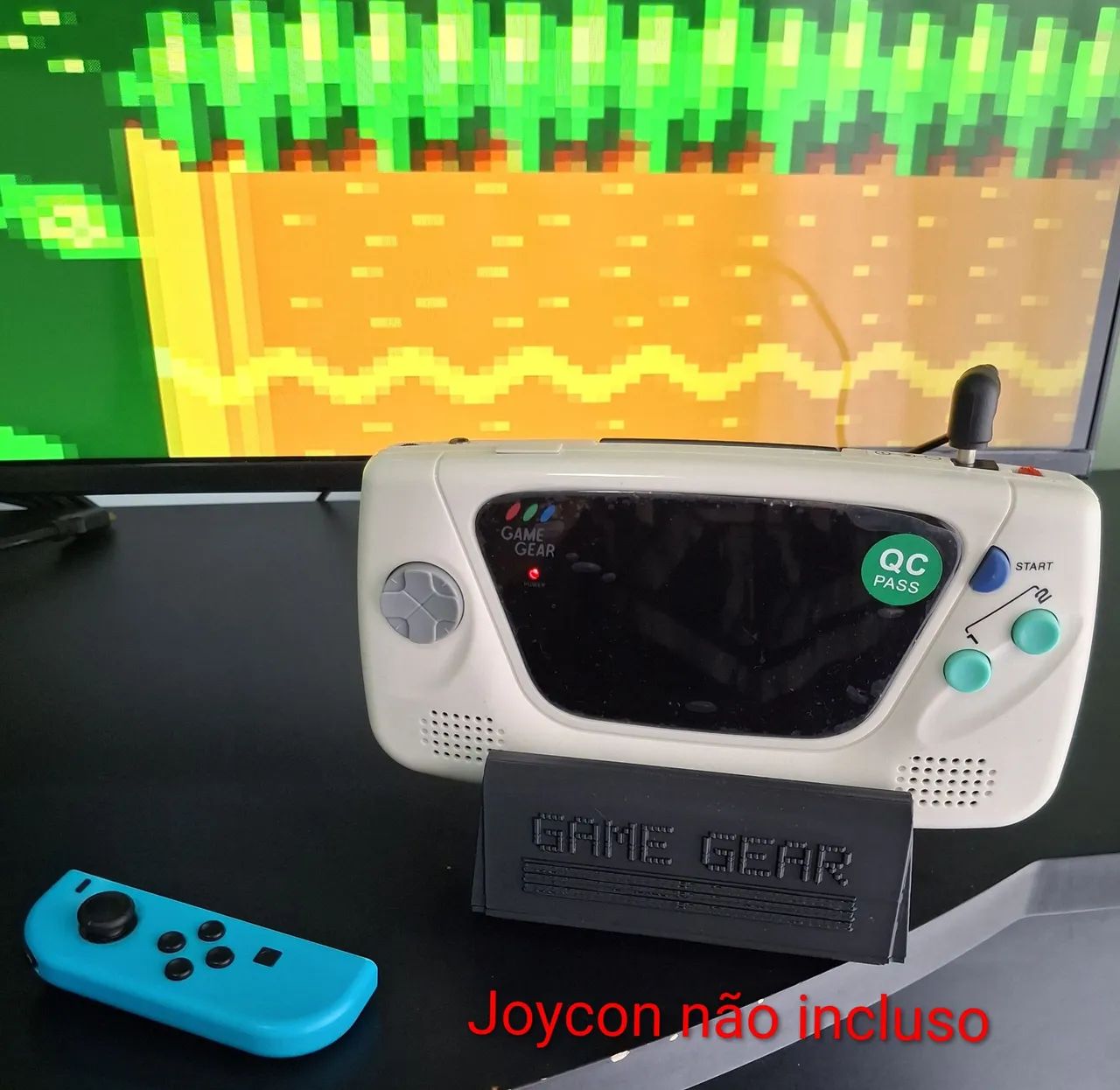 Game Gear consolizado (switch) em carcaça creme com bluetooth, HDMI e tela IPS 