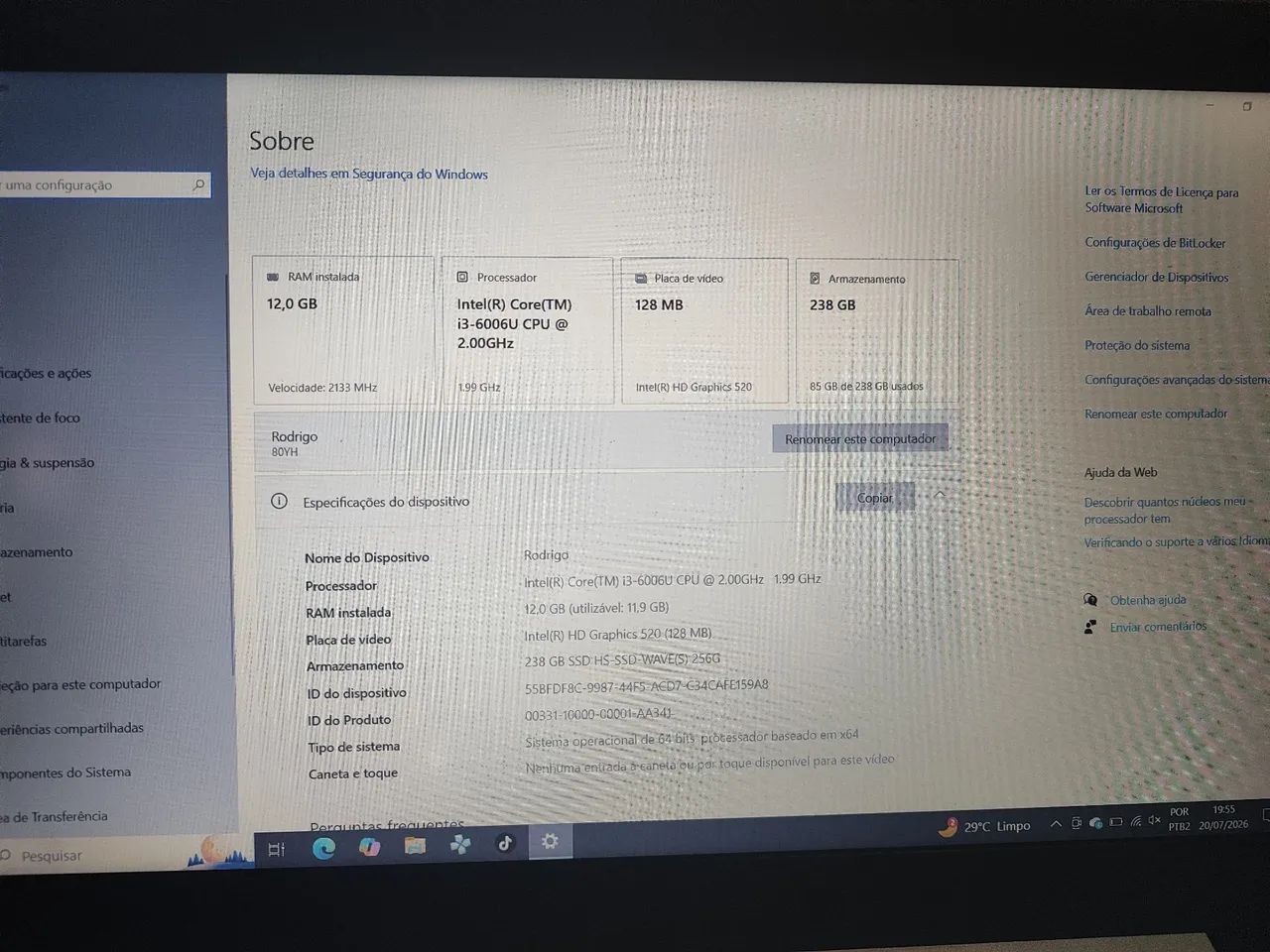 Notebook lenovo