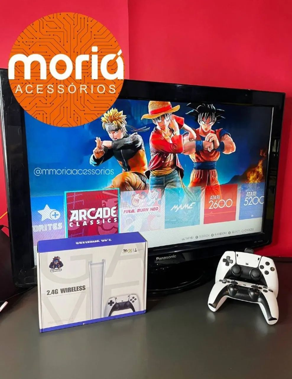 Vídeo Game Stick M15 Pro 4k 64gb +20mil Jogos Hdmi com 2 Controles Sem Fio - Foto 3