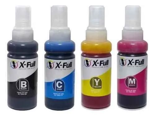 Kit 4 Tintas T664 Corante Compatível Epson  Xfull 70ml 