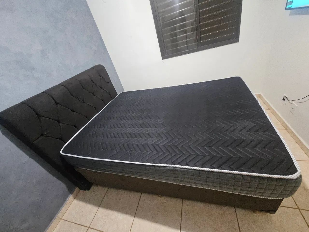Cama box casal baú com cabeceira  - Foto 2