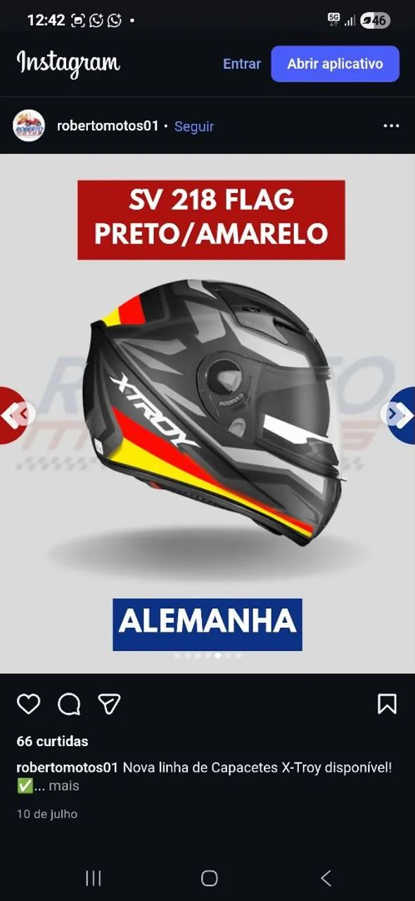 Capacete Xtroy com viseira interna.  - Foto 4