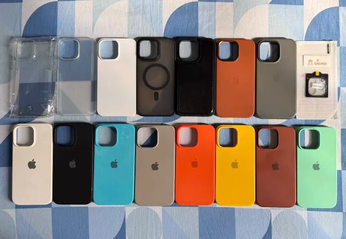 KIT COM 8 CAPINHAS + PELÍCULAS PARA iPHONE 14 PRO MAX