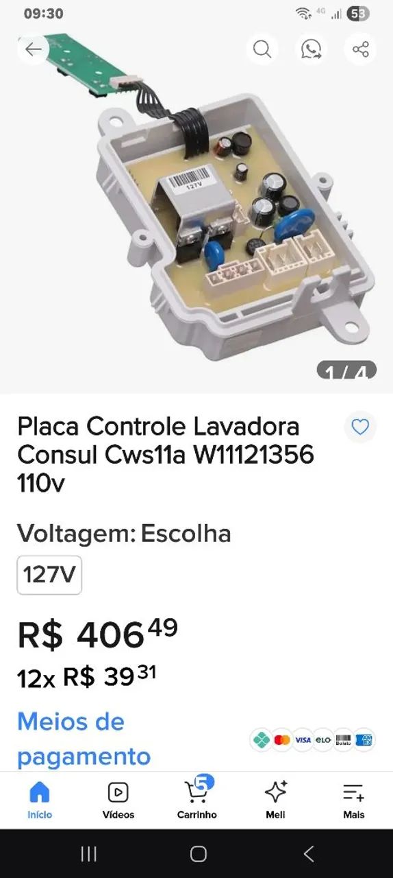 Placamaquina de lavar