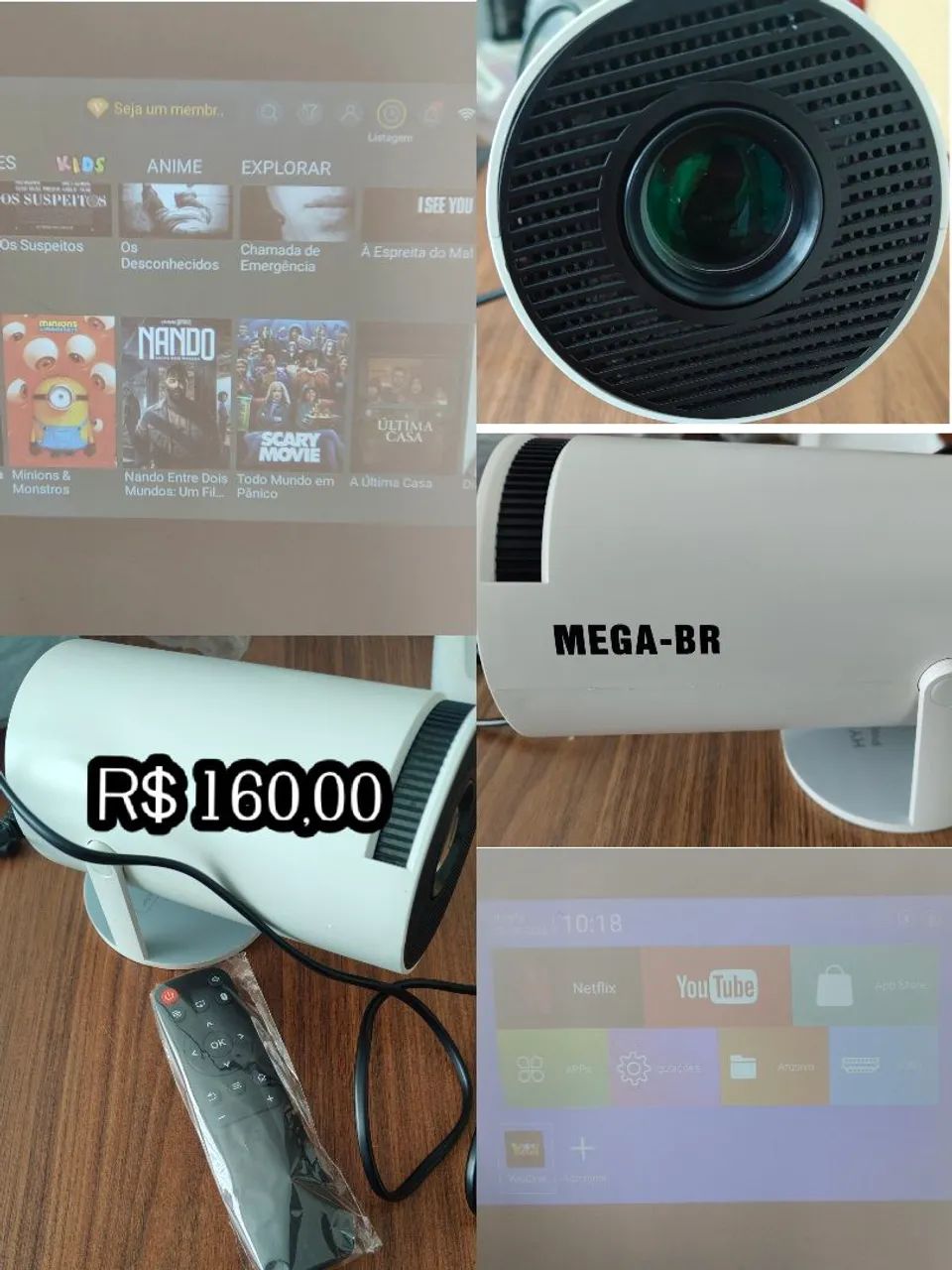 Projetor Hy 300 da Mega BR