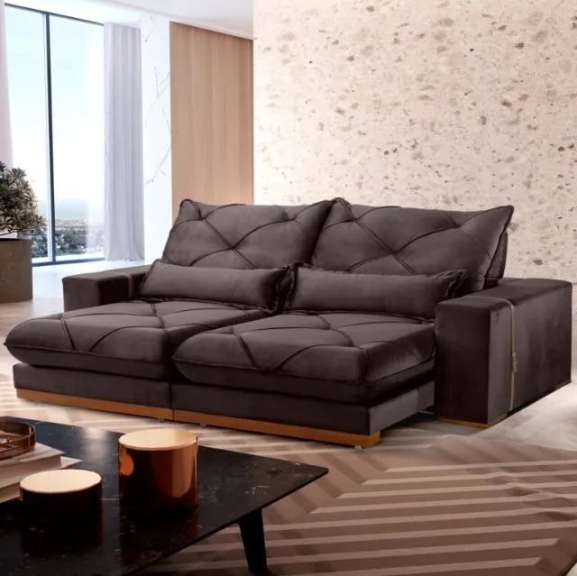 Sofá Retrátil e Reclinável Luanda  2,50 m  Novo   Pronta Entrega - Foto 3