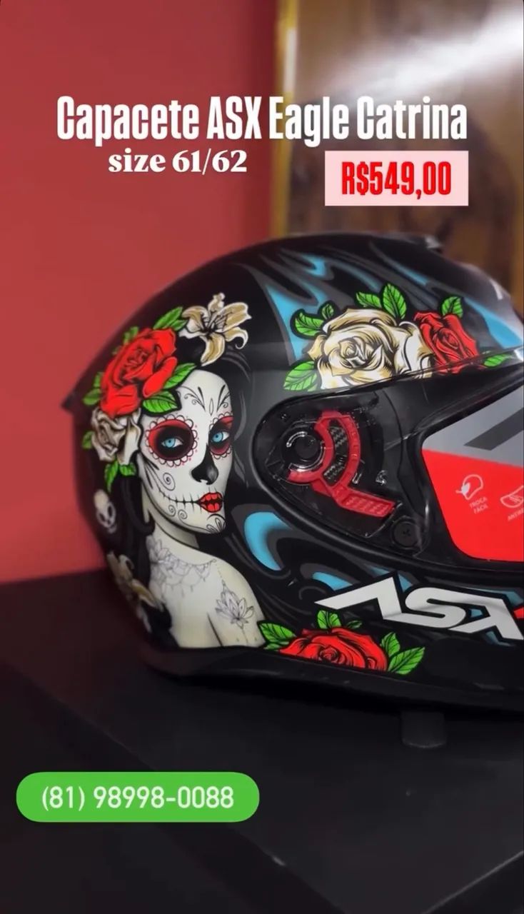 CAPACETE ASX EAGLE CATRINA