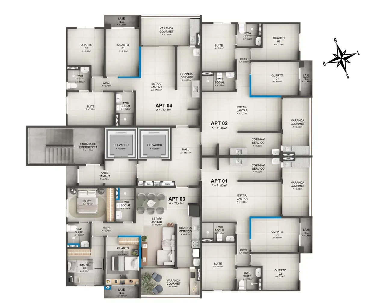 PLANTA 71m²