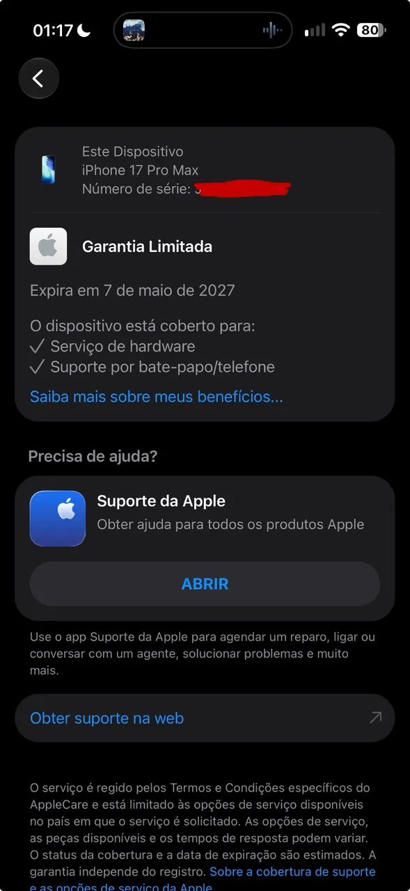 iPhone 17 Pro Max 1TB Azul (Estado de Zero) - Caixa, NF e Garantia Maio/2027 - Foto 3