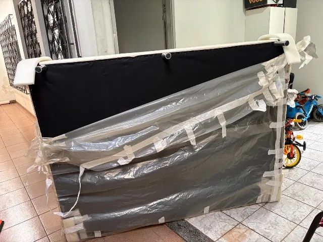 Cama box casal de courino nova sem uso  - Foto 4