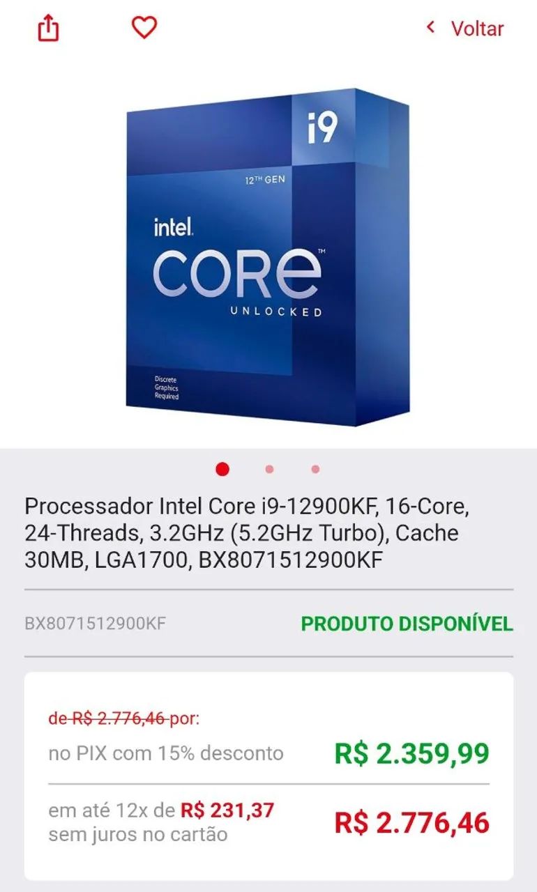 Processador Intel i9 12° - Foto 4