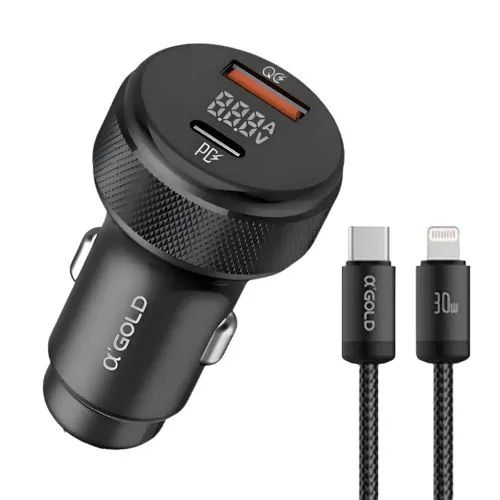 Carregador Veicular Turbo 60w + Cabo Usb-C iOS