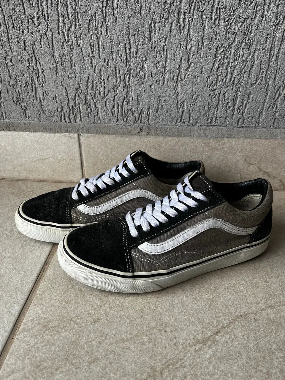 Tênis Vans Old Skool Preto e Cinza - 37  - Foto 5