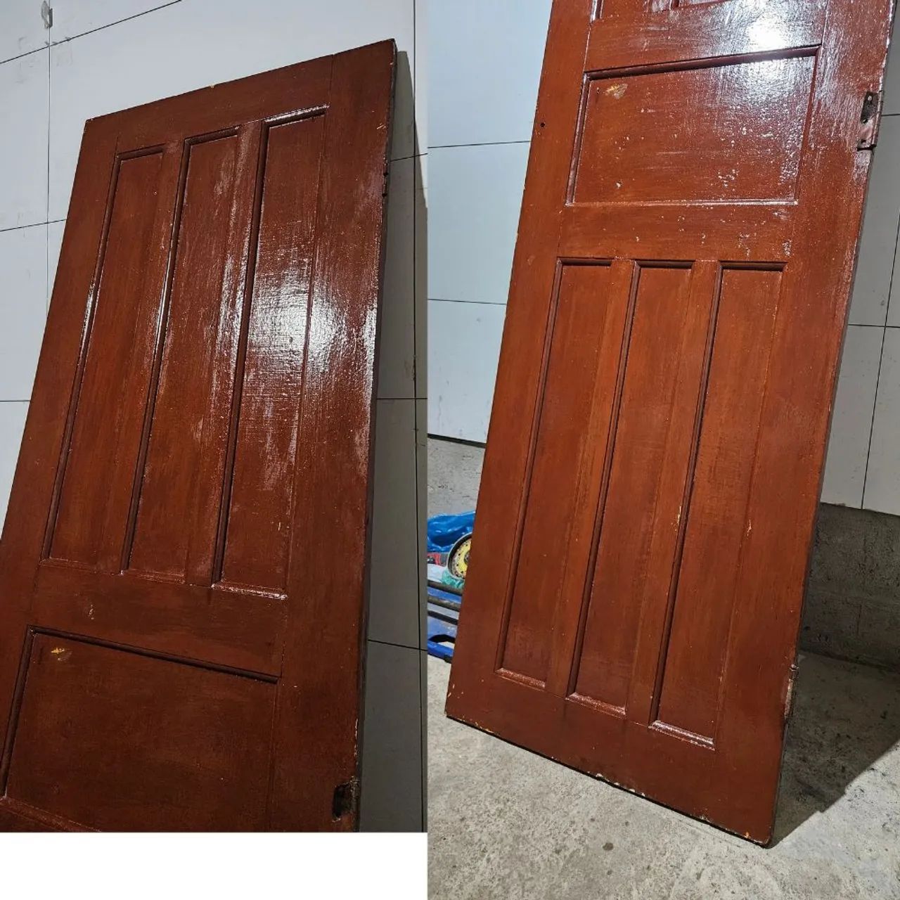 Porta de madeira boa - invernizada e ótima