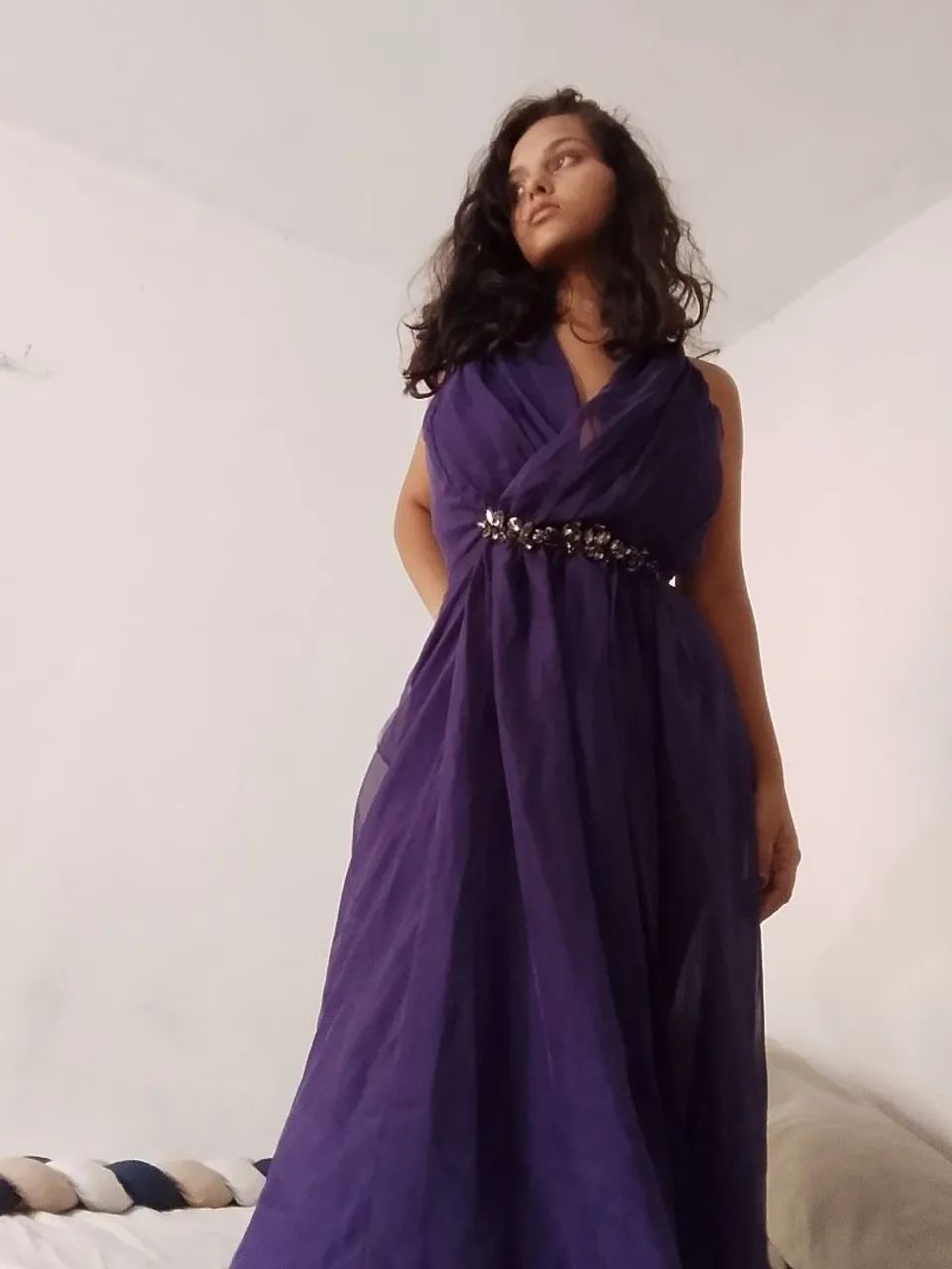 Vestido de Festa Tule Com