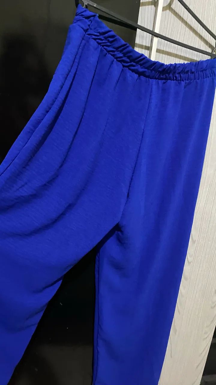 Calça pantalona azul - Foto 5