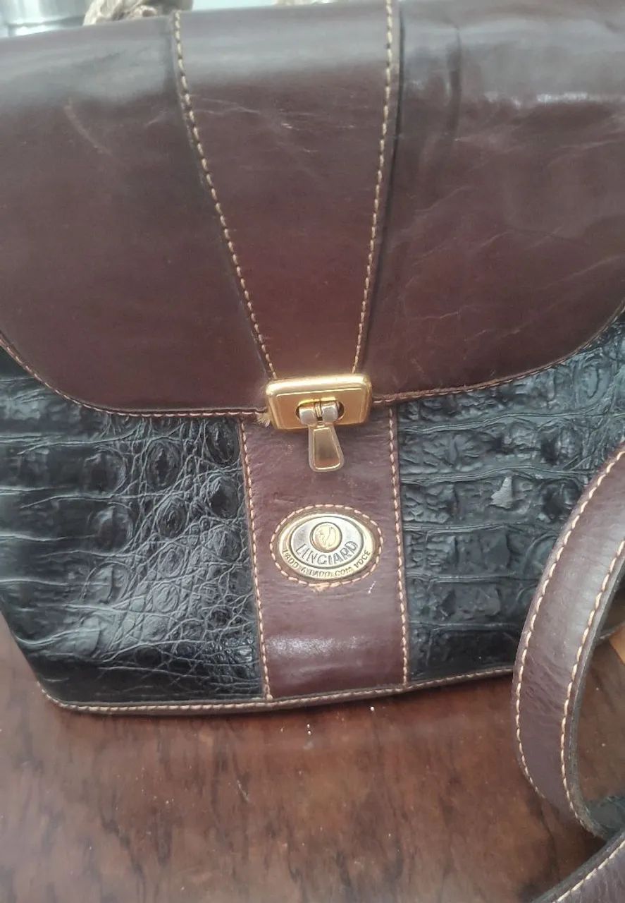 Bolsa couro anos 70 linguard  - Foto 2