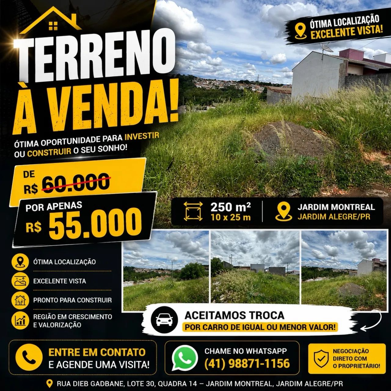 TERRENO À VENDA
