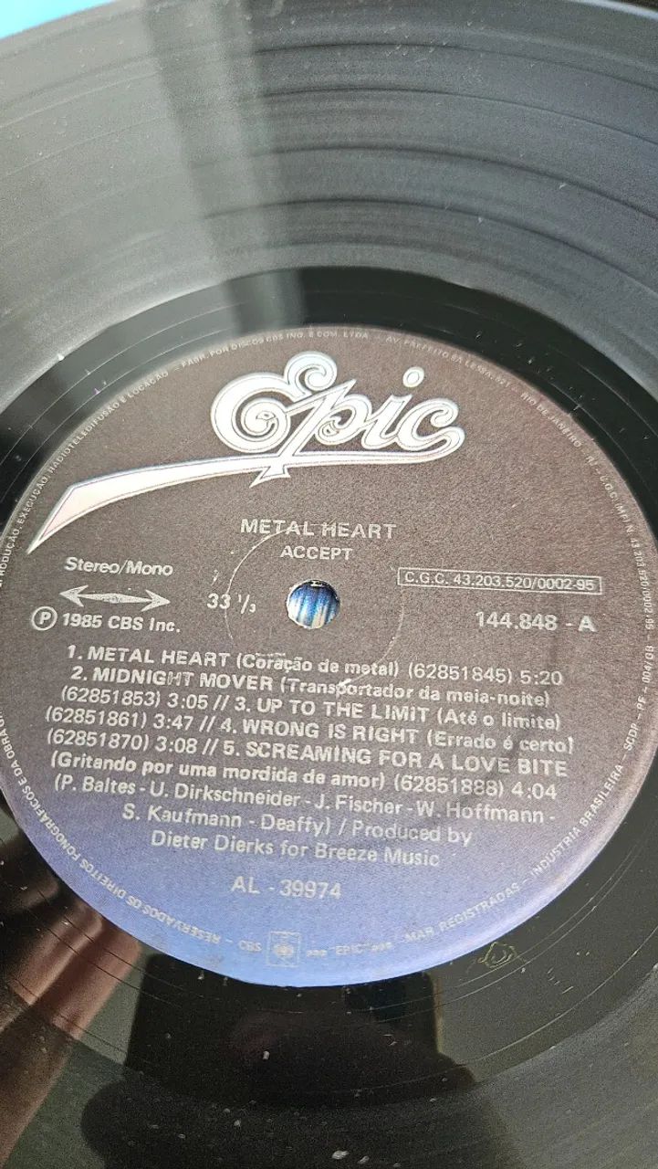Disco Vinil Lp Accept Metal Heart  - Foto 3
