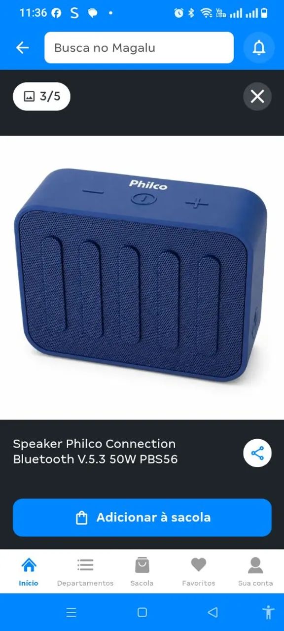 Vendo Caixinha de som via bluetooth Philco 