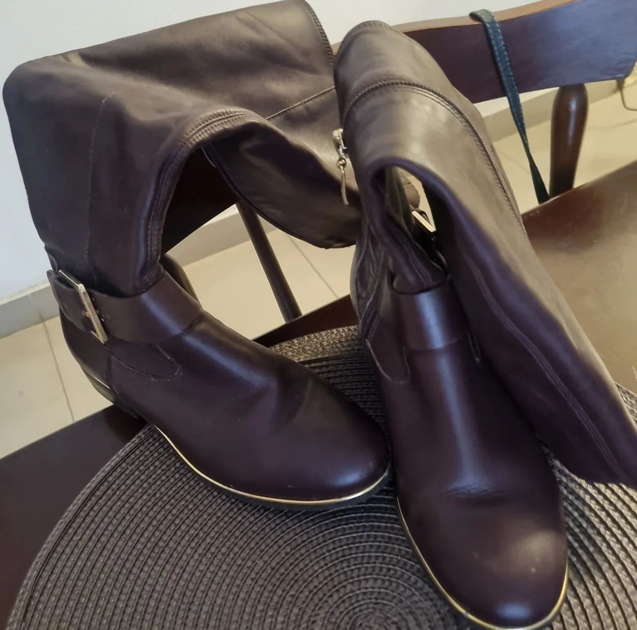 Bota de couro Jorge Bischoff Cano Alto  - Foto 3