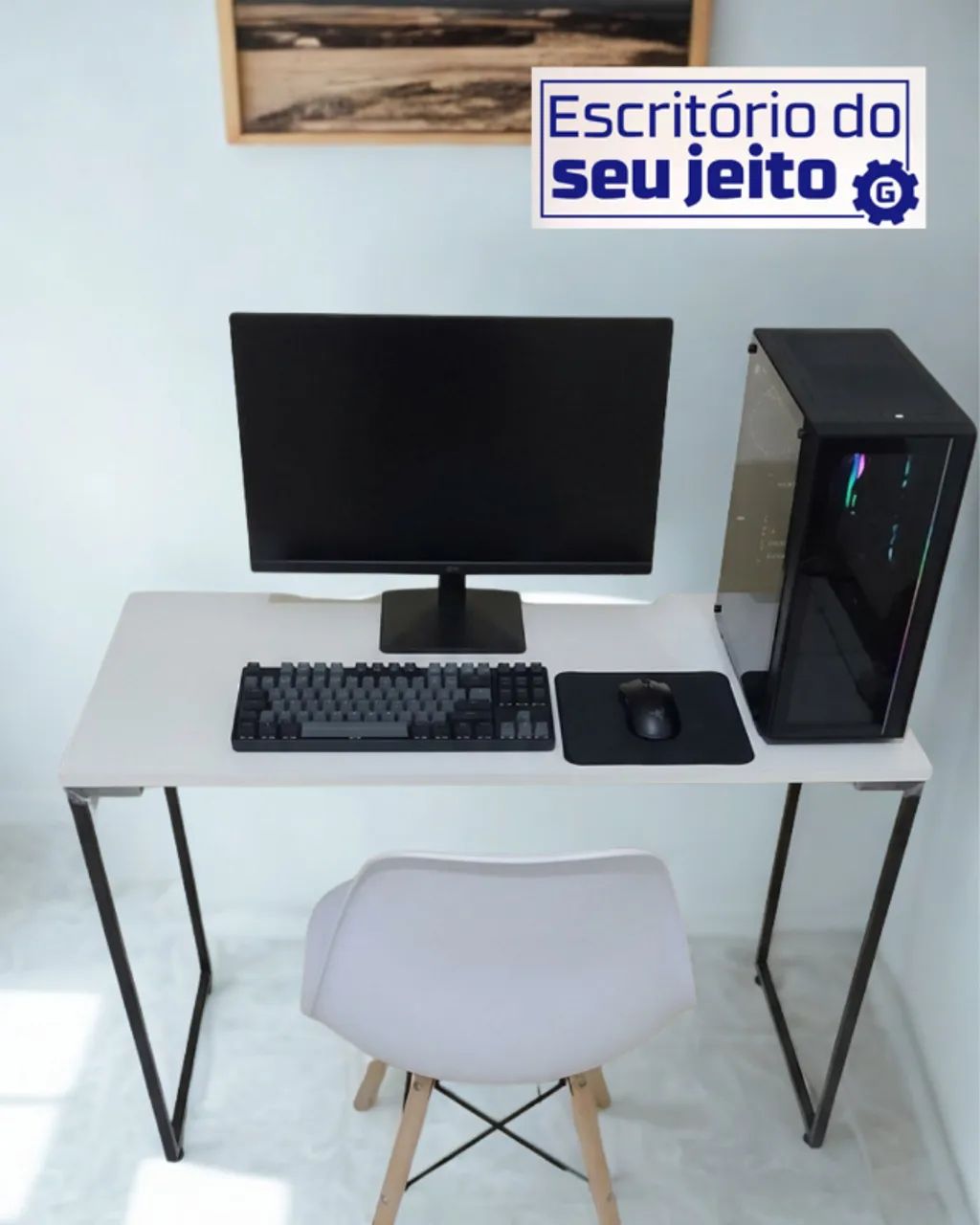 Mesa Industrial NOVA Birô Multiuso para escritório Notebook Computador de Estudo Gamer