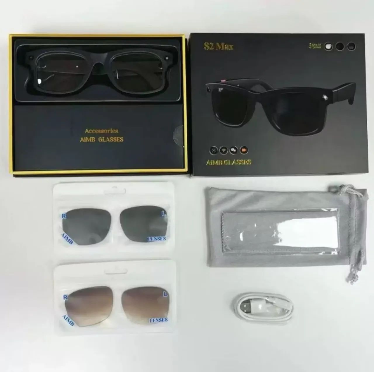 Óculos Com Câmera - iA - Tradutor - 2 Lentes Extras - Foto 5