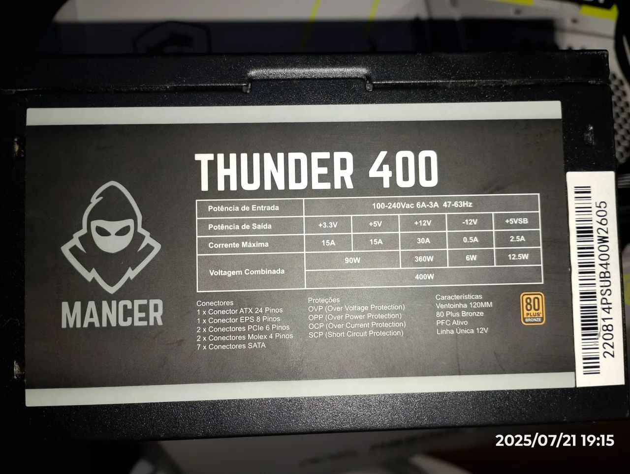 PEÇAS PARA PC: FONTE, PLACA-M?E E PLACA DE VÍDEO - Foto 4