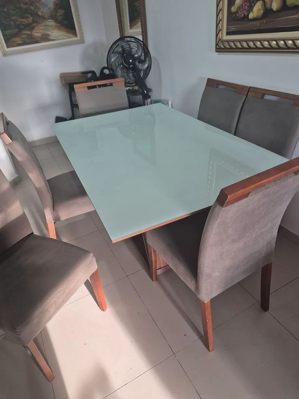 MESA MACIÇA COM 6 CADEIRAS  - Foto 2