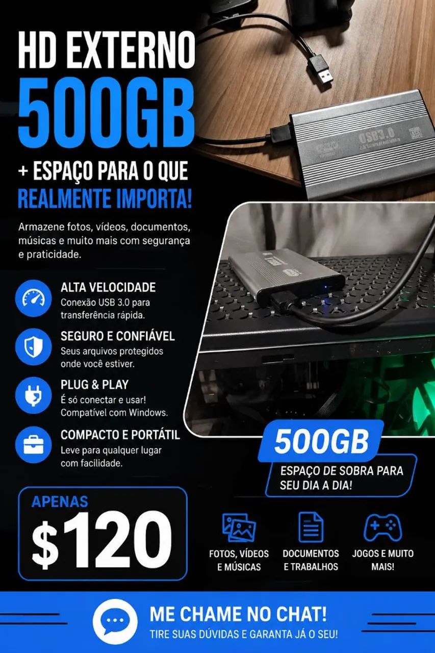 HD externo 500gb