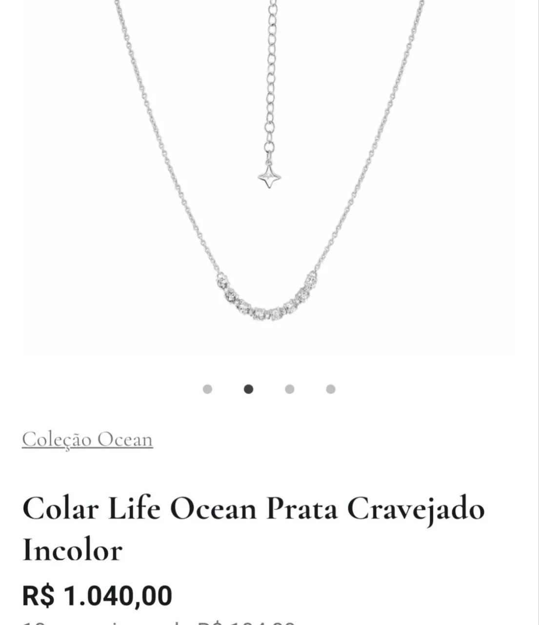 Cola em prata 925/1000 coleção ocean life vivara  - Foto 2