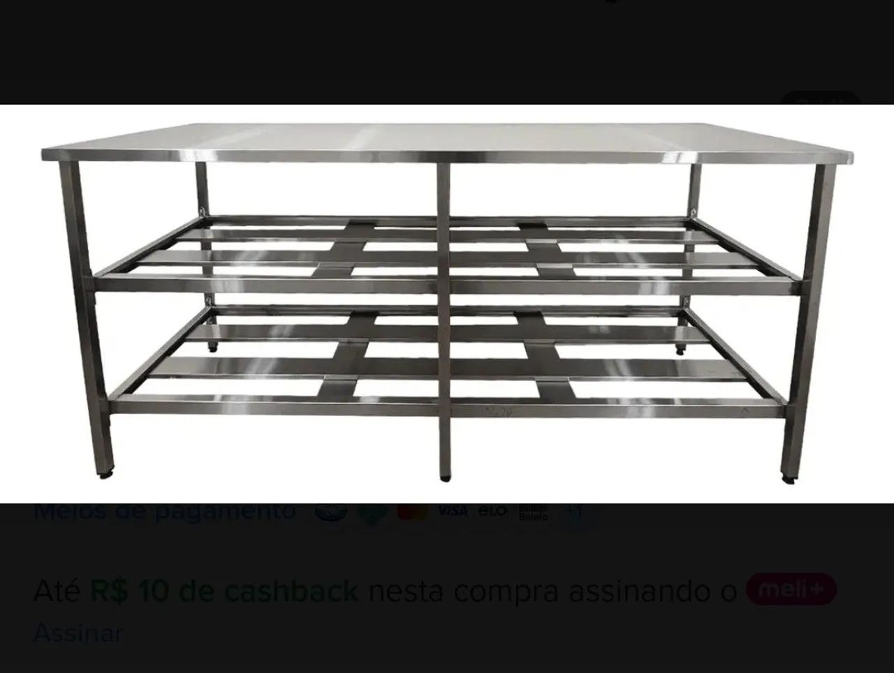 Mesa semi nova Inox - Foto 3