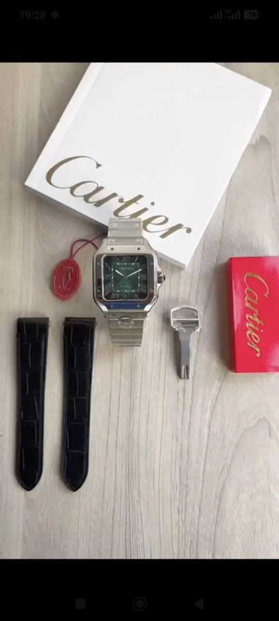 CARTIER SANTOS/ DIAL VERDE/ P.verde/ S.C