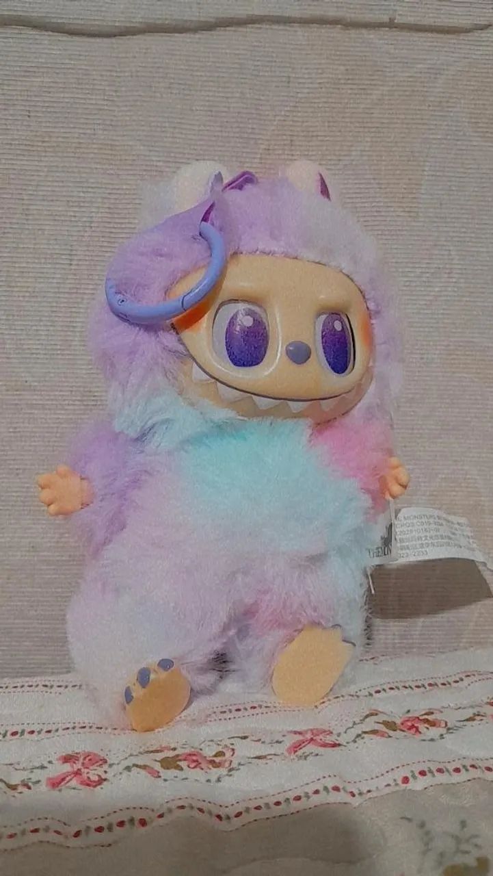Labubu chaveiro de pelúcia grande lilás  - Foto 2