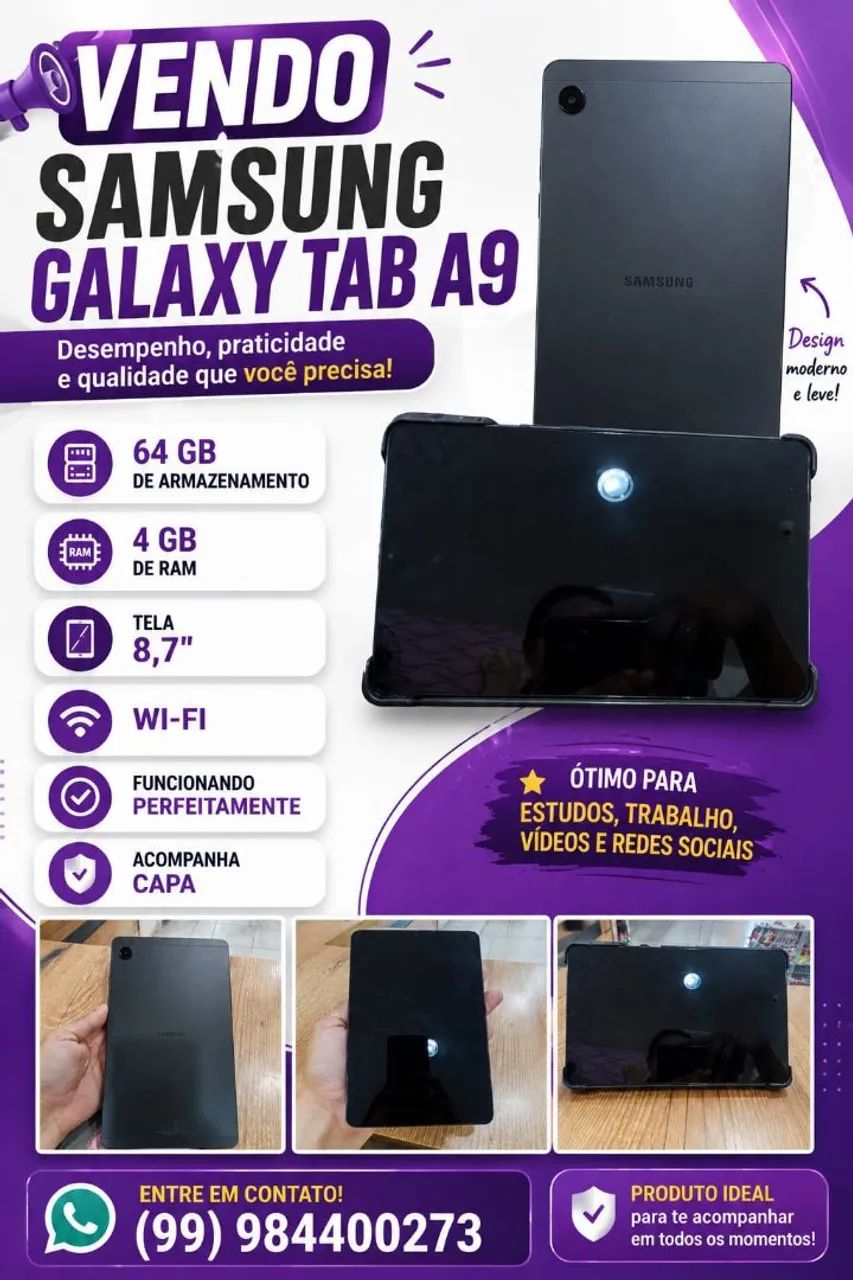 Tablet 64GB com Capa