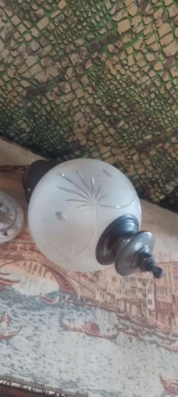 Lustre antigo lua cheia,médio? - Foto 4