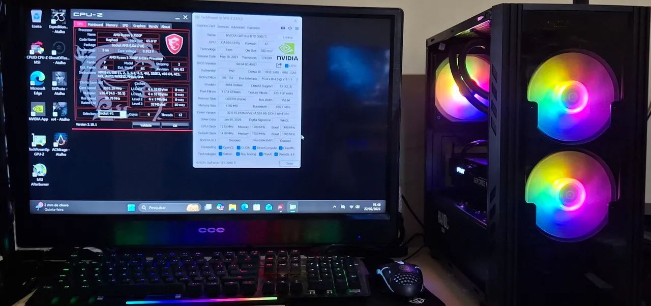 Pc Gamer ryzen 7500F AM5/ RTX 3060TI   - Foto 4