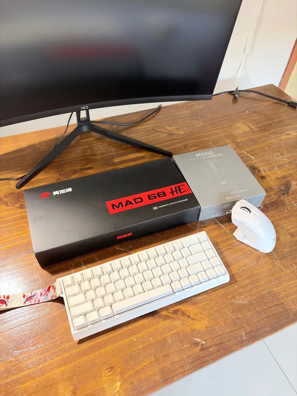 Kit mouse e teclado brancos 