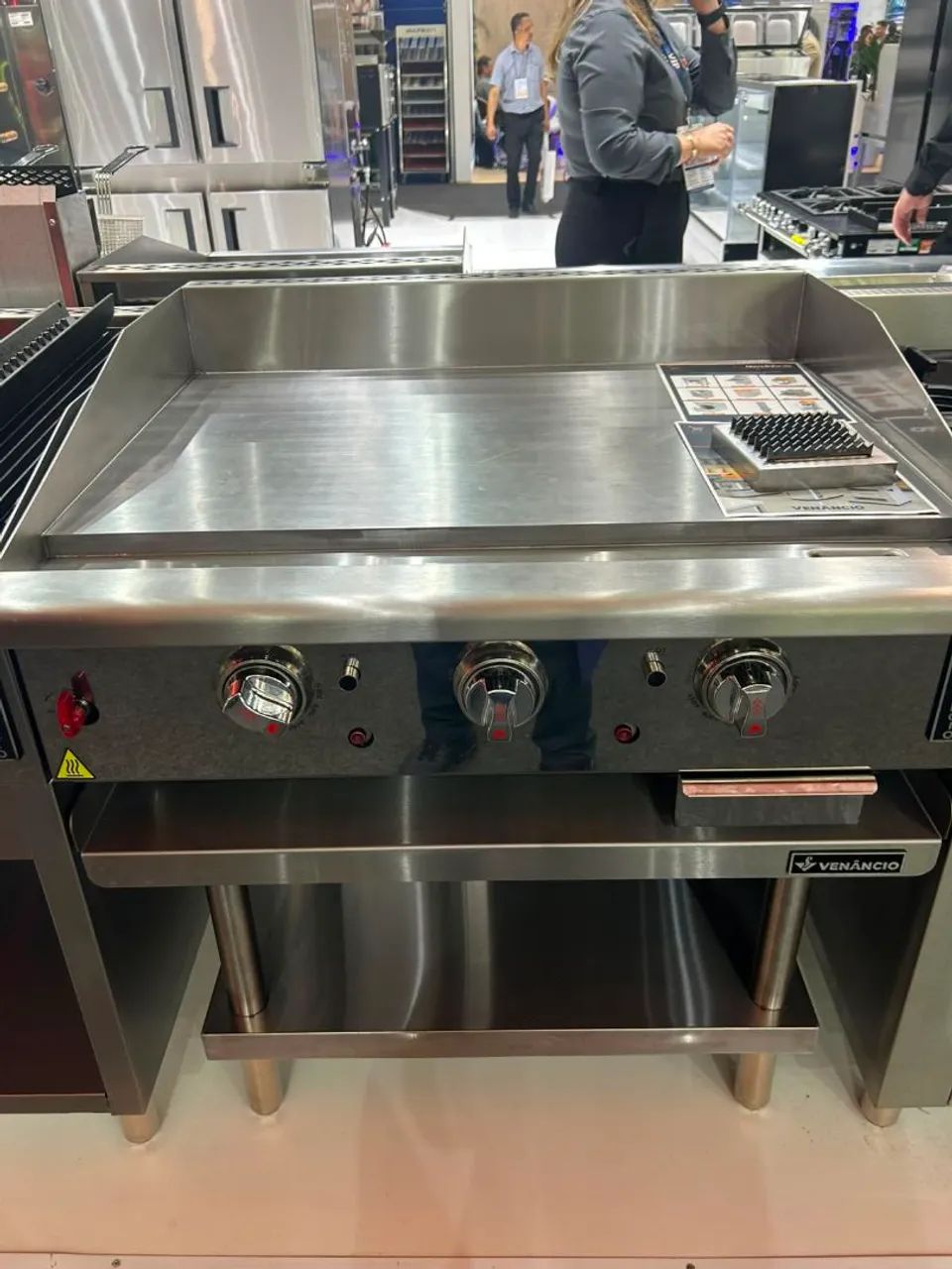 chapa americana com acendimento automático90 cm 18mm queimador de inox 