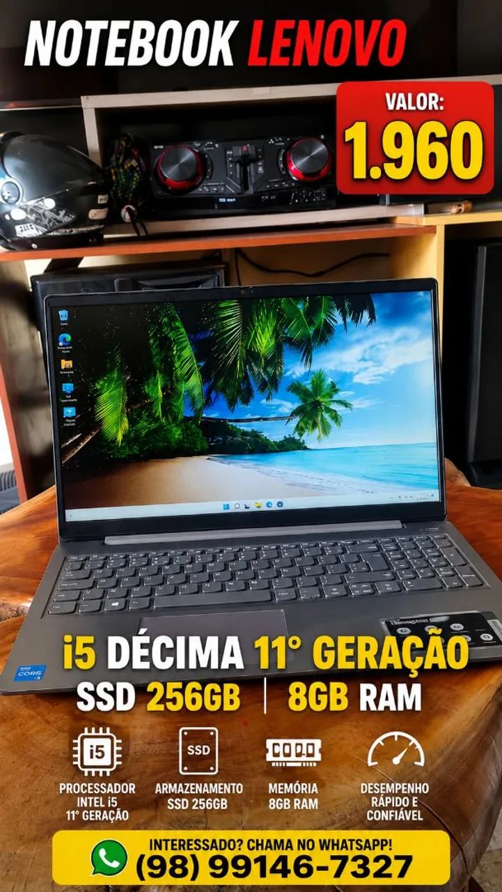 Notebook Lenovo i5 11° geração 