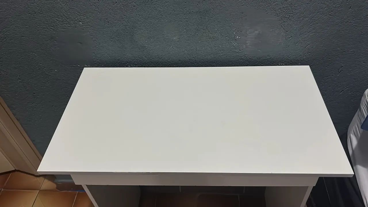 Escrivaninha bonatto P/ computador com 1 Gaveta Branco - Foto 3