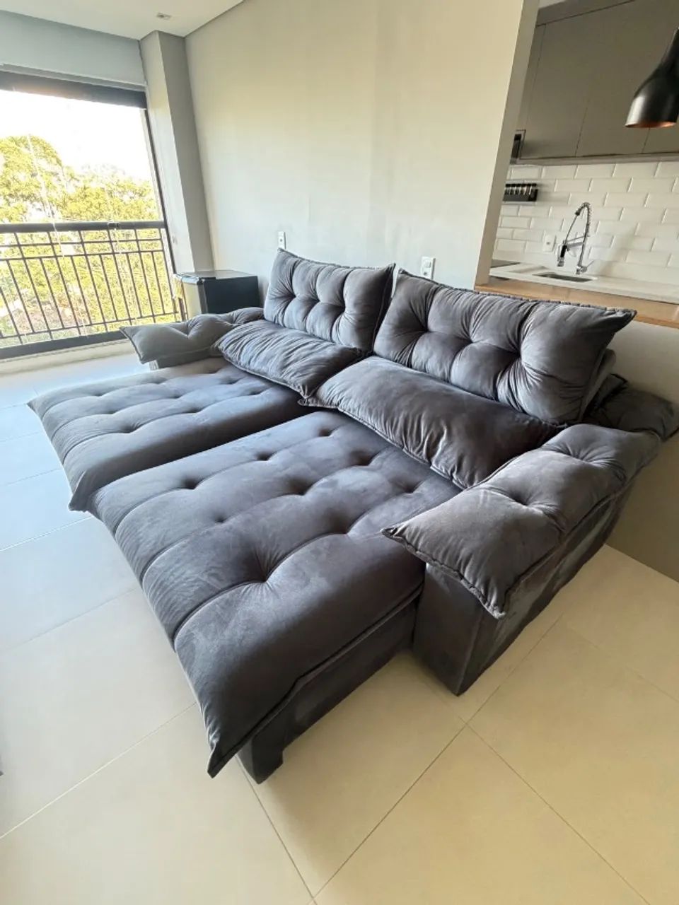 Vendo Sofá Retrátil e Reclinável  - Foto 4