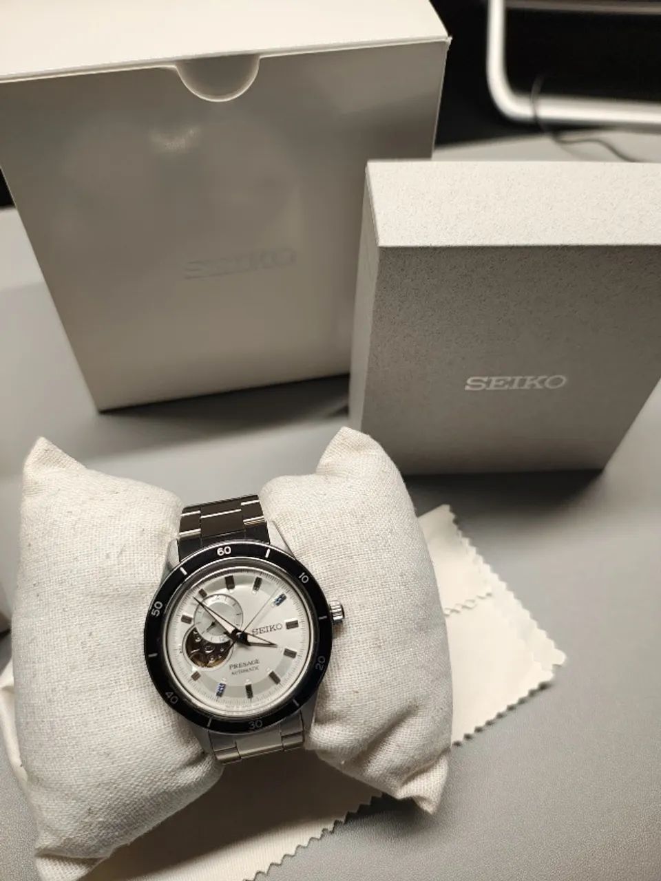 ? Seiko Presage Open Heart Automático Marfim SSA423 - Elegância e Sofisticação - Foto 2